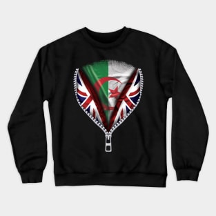 Algerian Flag  Algeria Flag zipped British Flag - Gift for Algerian From Algeria Crewneck Sweatshirt